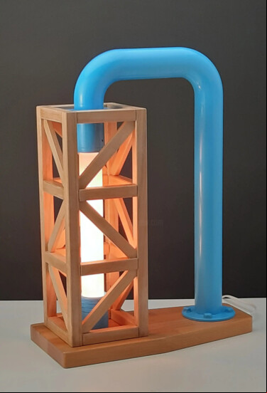 Sculpture titled "TUBO'" by Lampons, Original Artwork, Stainless Steel