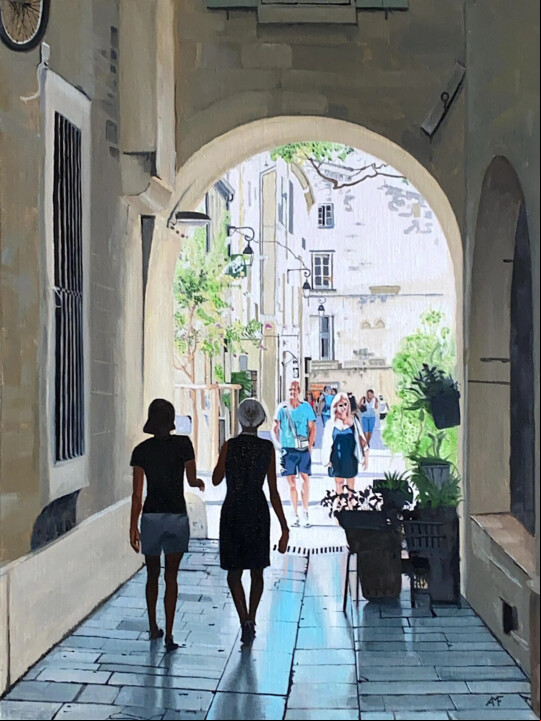Textile Art titled "Rue Voltaire" by Arnaud Feuga, Original Artwork, Textile fiber